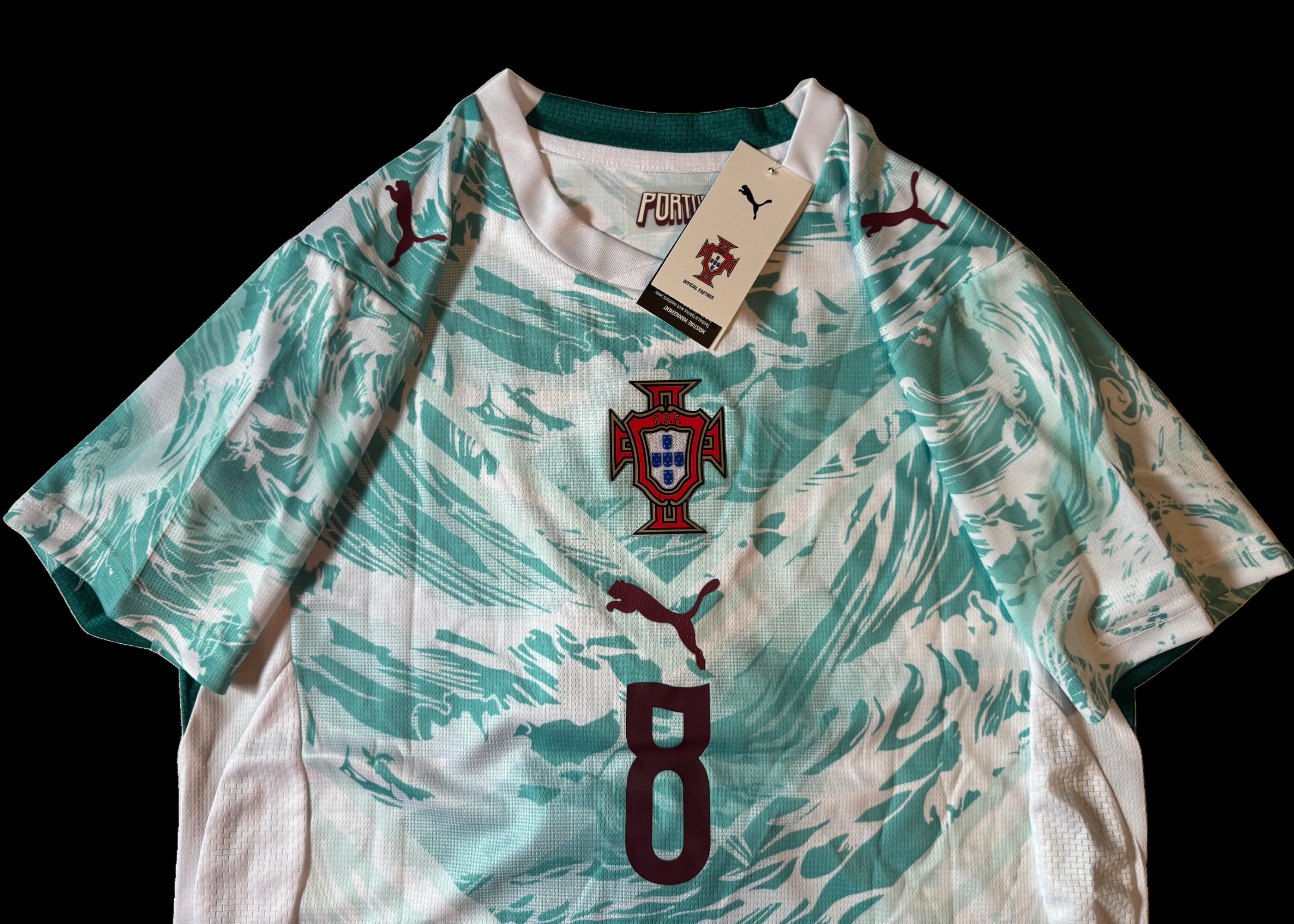Bruno F #8 Portugal away kit